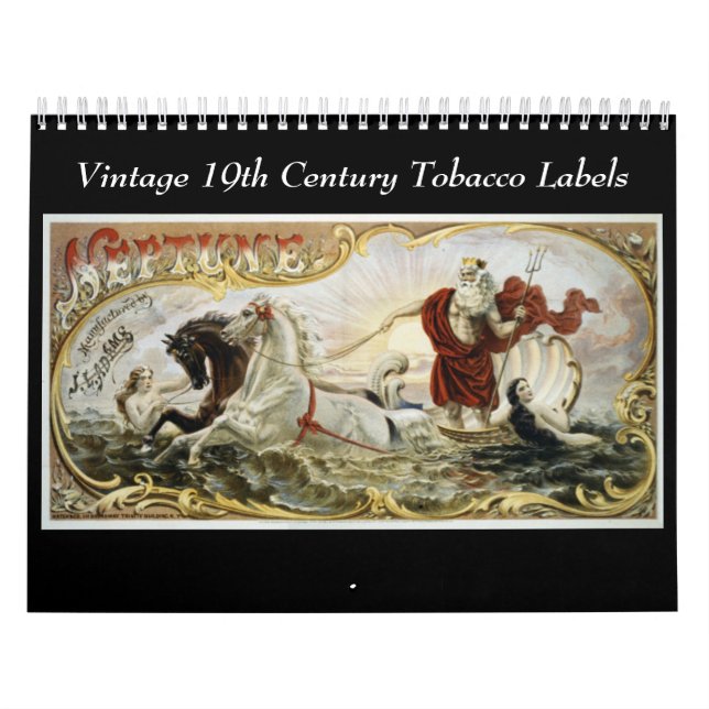 Vintage Tabak-Aufkleber des 19. Jahrhunderts Kalender (Titelbild)