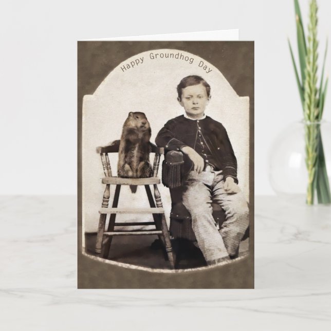 Vintage Tageskarte Feiertagskarte (Vorderseite)
