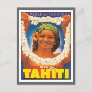 Vintage Tahiti Postkarte