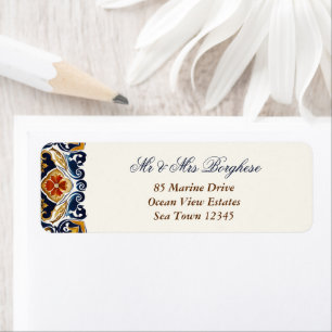 Vintage Talavera Azulejo blaue Fliesen Hochzeit