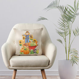 Vintage Tan Scarecrow Sonnenblume Kissen