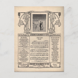 Vintage Tango-Noten Postkarte