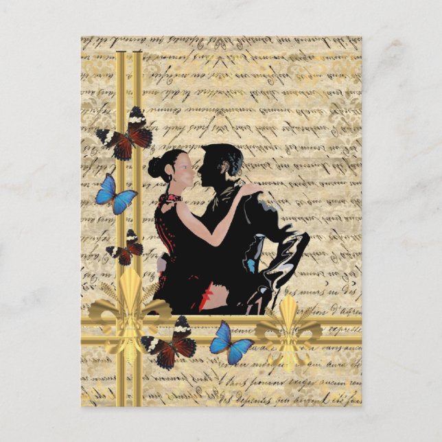 Vintage Tango Postkarte (Vorderseite)