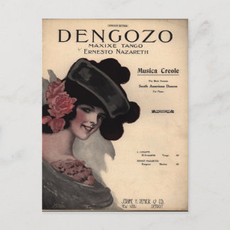 Vintage Tango Sheet Music Postkarte