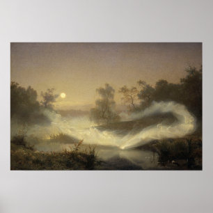 Vintage tanzende Feen von August Malmström Poster