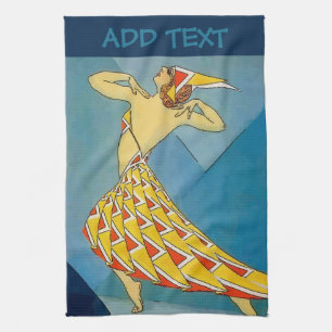 Vintage Tänzer Geschirrtuch