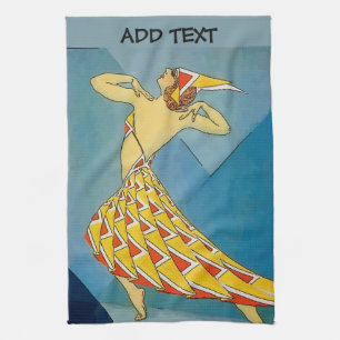 Vintage Tänzer Geschirrtuch