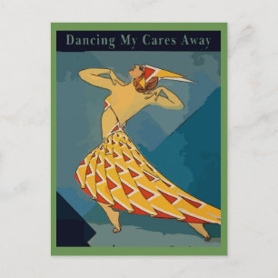 Vintage Tänzer Postkarte