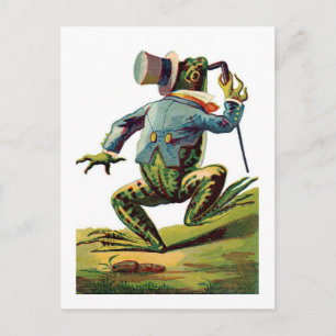Vintage Tanzfrosch-Postkarte Postkarte