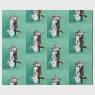 Vintage Tanzkatzen Geschenkpapier