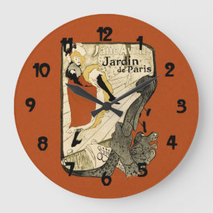 Vintage-Tanzsaal-Werbeposter-Kunst Große Wanduhr