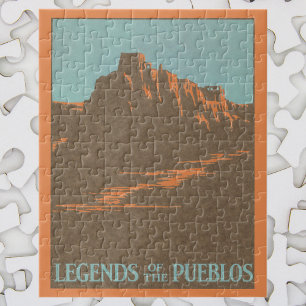 Vintage Taos Pueblos New Mexico, Reiseplakat Kunst