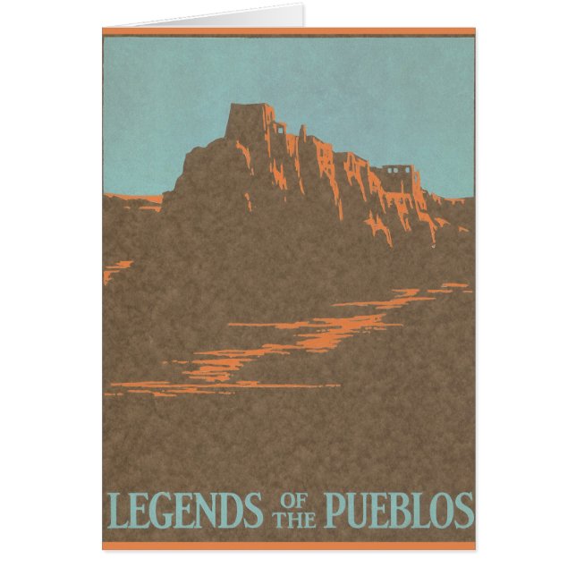 Vintage Taos Pueblos New Mexico, Reiseplaner Kunst (Vorne)