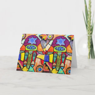 Vintage Tapastry Hamsa Karte
