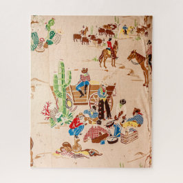 Vintage Tapete mit Cowboys - 520 Stück