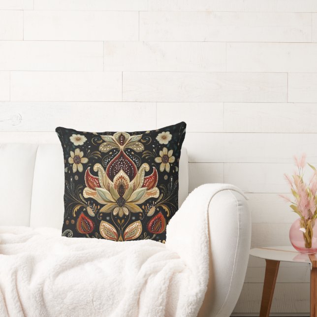 Vintage Tapisserie mit Blumenmuster Kissen (Liege)