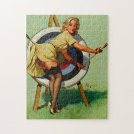 Vintage Target Archery Pinup Girl
