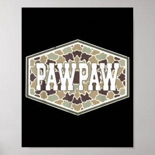 Vintage-Tarnmuster-Papapap-Vaterschaft-Tarnung-Fam Poster