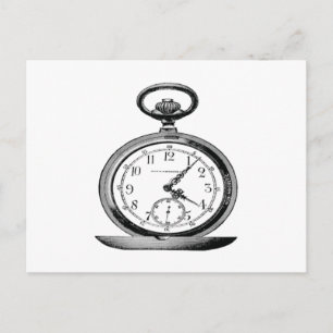 Vintage-Taschenuhr Cool Fab Postkarte