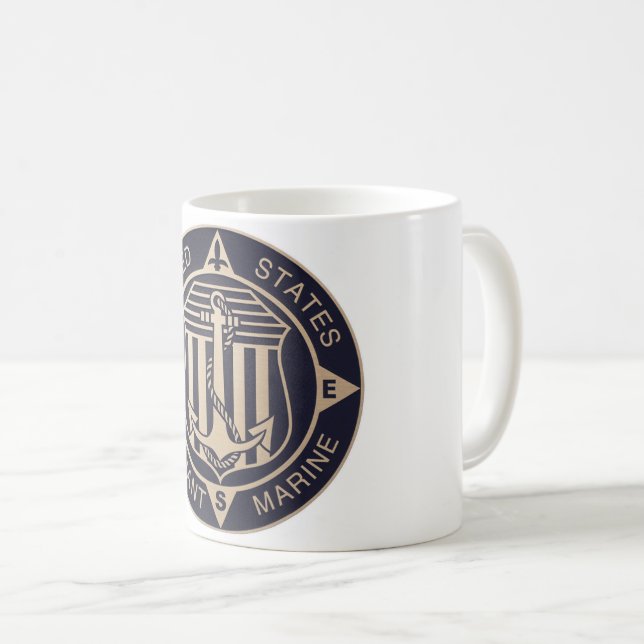 Vintage Tasse der Handelsmarine (VorderseiteRechts)