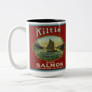 Vintage Tasse für rosa Lachs