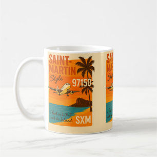 Vintage-Tasse Saint-Martin SXM 97150 Kaffeetasse