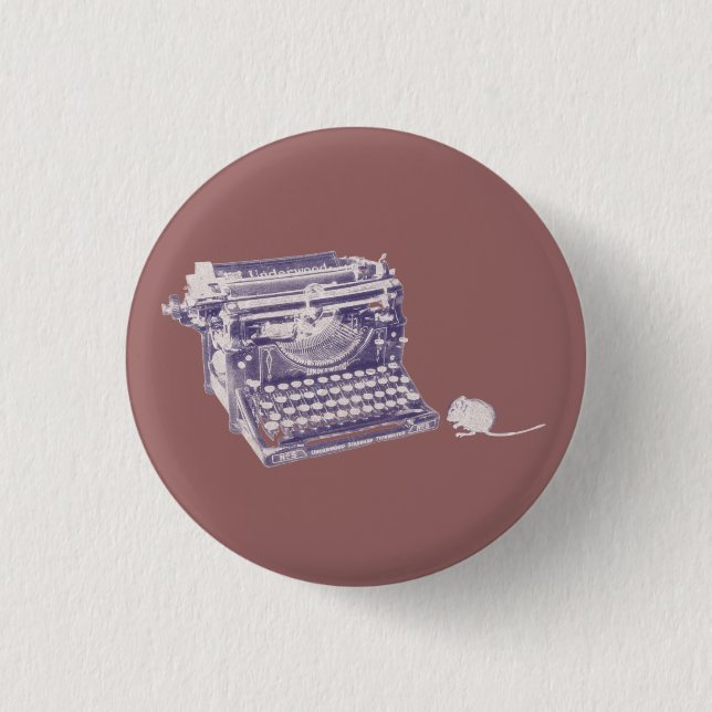 Vintage Tastatur und Maustasten-Button Button (Vorderseite)