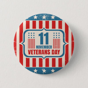 Vintage Taste für Veteranen mit amerikanischer Fl Button