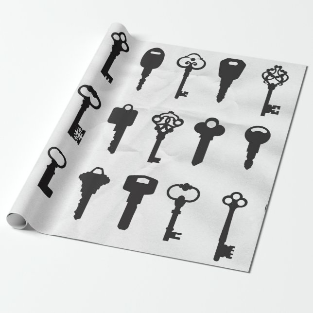 Vintage Tasten Geschenkpapier (Ungerollt)