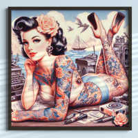 Vintage-Tattoo Old School Mädchen