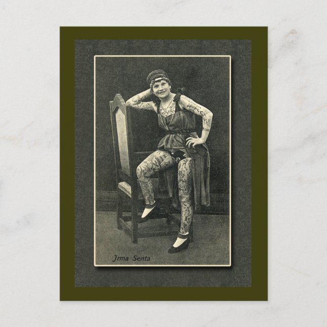 Vintage Tattooid-Ladenkarte oder Postkarte (Vorderseite)