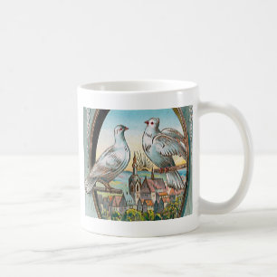 Vintage Tauben Kaffeetasse
