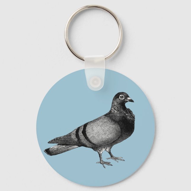 Vintage Taubengeschenke Schlüsselanhänger (Vorderseite)