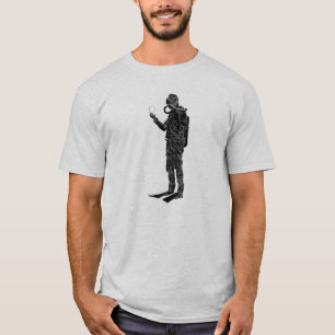 Vintage-Taucher mit Doppel-Schlauch-Regler T-Shirt