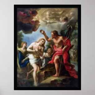 Vintage Taufe von Christus Poster