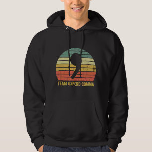 Vintage-Team Oxford Komma Grammatik Polizei Englis Hoodie