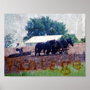 Vintage Teamarbeit Poster