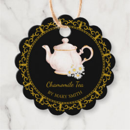 Vintage Teapot Homemade Chamomile Tea Hang Tag Geschenkanhänger
