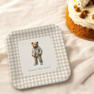 Vintage-Teddy-Baby-Party Pappteller