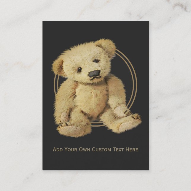 Vintage Teddy-Bärn-kundenspezifische Visitenkarte (Vorderseite)