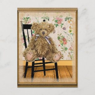 Vintage-Teddy Postkarte