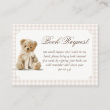 Vintage-Teddybär-Baby-Shower-Buchwunsch