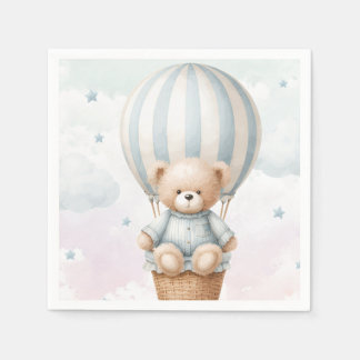 Vintage-Teddybär-Baby-Shower-Einladung Serviette