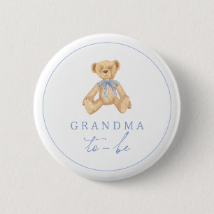 Vintage-Teddybär-Baby-Shower Oma-wird-es Button