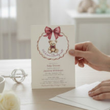 Vintage-Teddybär-Bogen-Baby-Party