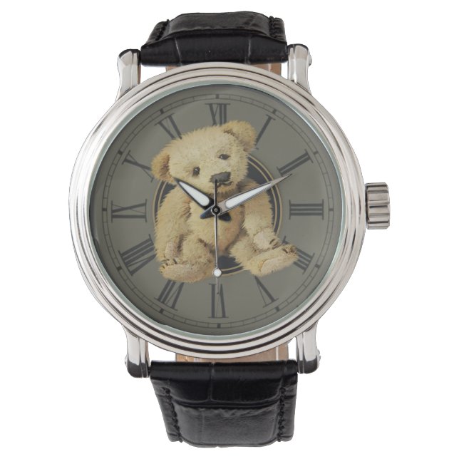 Vintage Teddybäruhren Armbanduhr (Vorderseite)
