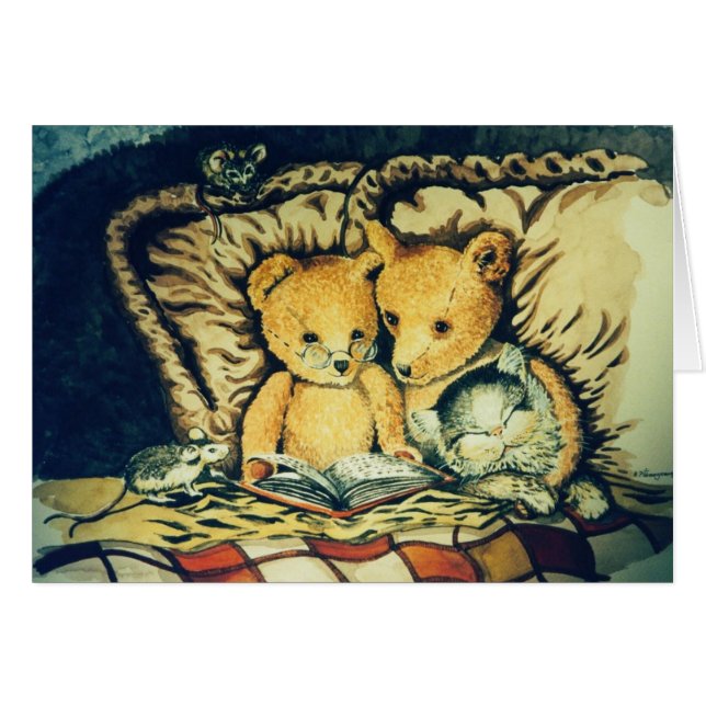 Vintage Teddy's Story Time (Devant Horizontal)