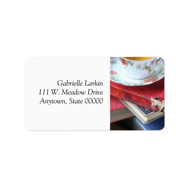 Vintage Teebücher Adressaufkleber (Vorne)