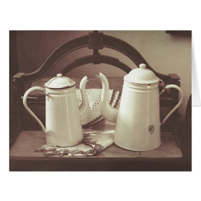 Vintage Teekanne-alte Kaffee-Töpfe (Vorderseite (Horizontal))