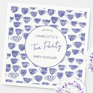 Vintage-Teeparty-Baby-Shower-Teetasse Serviette